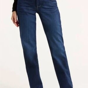 NYDJ Marilyn Straight 8s dark enzyme wash NWT $110